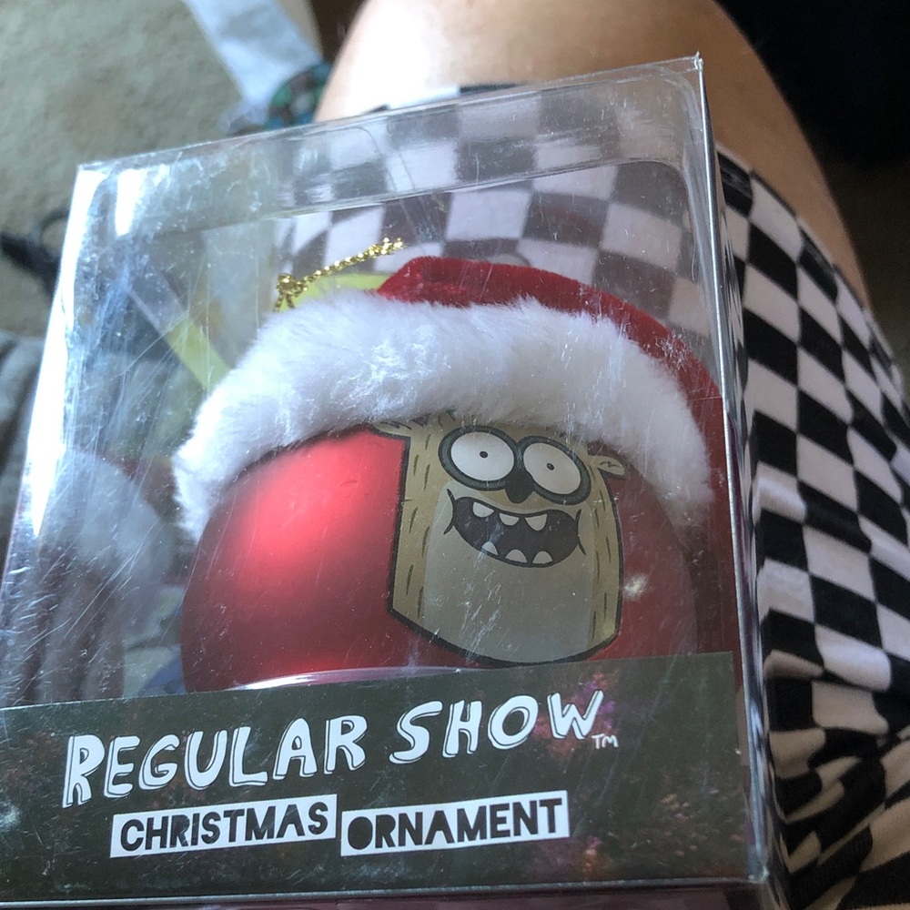 Cartoon Network Regular Show Red and White Holiday Ornament